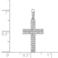 thumbnail image 4 of 14K White Gold Charm Pendant Diamond Round 1 4Ct. Cross, 4 of 4
