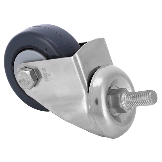 Ruedas De Polipropileno Ruedas De Ruedas Sillas De Carros Ruedas Giratorias Piezas De Hardware Trolleys Wheel Hardware Parts Soporte De Acero Inoxidable 304 M10 2 Pulgadas Gris Cergrey Caster Wheels