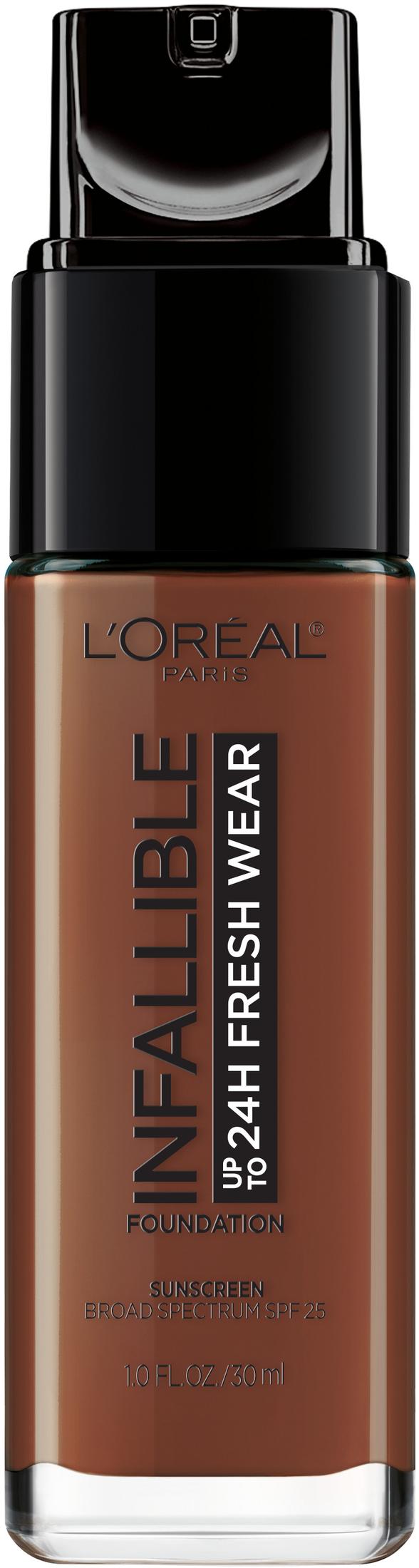 L'Oreal Paris Infallible Fresh Wear 24 Hr Liquid Foundation Makeup, 540 Mahogany, 1 fl oz - image 3 of 10