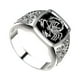 thumbnail image 2 of Qarigey Anillo de plata a la moda y duradero para hombre, regalo para cualquier ocasión, anillos de aleación para hombre, anillo de dedo, Type3 NO3, 2 of 6