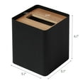 thumbnail image 7 of Yamazaki Home Tissue Box Cover - Square, Walnut, Steel, Lid, No Assembly, 7 of 7