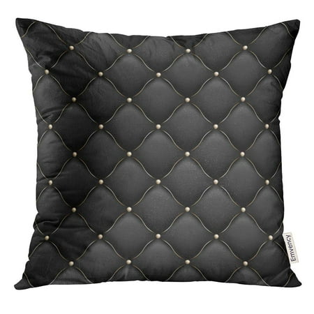 Pillow Upholstery STOAG Black VIP Upholstery Gloss Quilted Pattern True Luxury with Gold Thread and Also Includes 10 Abstract Throw Pillowcase Cushion Case Cover 16x16 inch ()