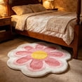 thumbnail image 5 of MMJ Bathroom Rugs Flower Shape Soft Absorbent Antiskid Bath Mat for Bathroom Floor Door 31.5x31.5in, 5 of 6