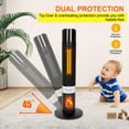 thumbnail image 4 of Caynel Tower Ceramic & Flame Heater with 3D Flame and Oscillati For Home, livingroom, Black, 4 of 8