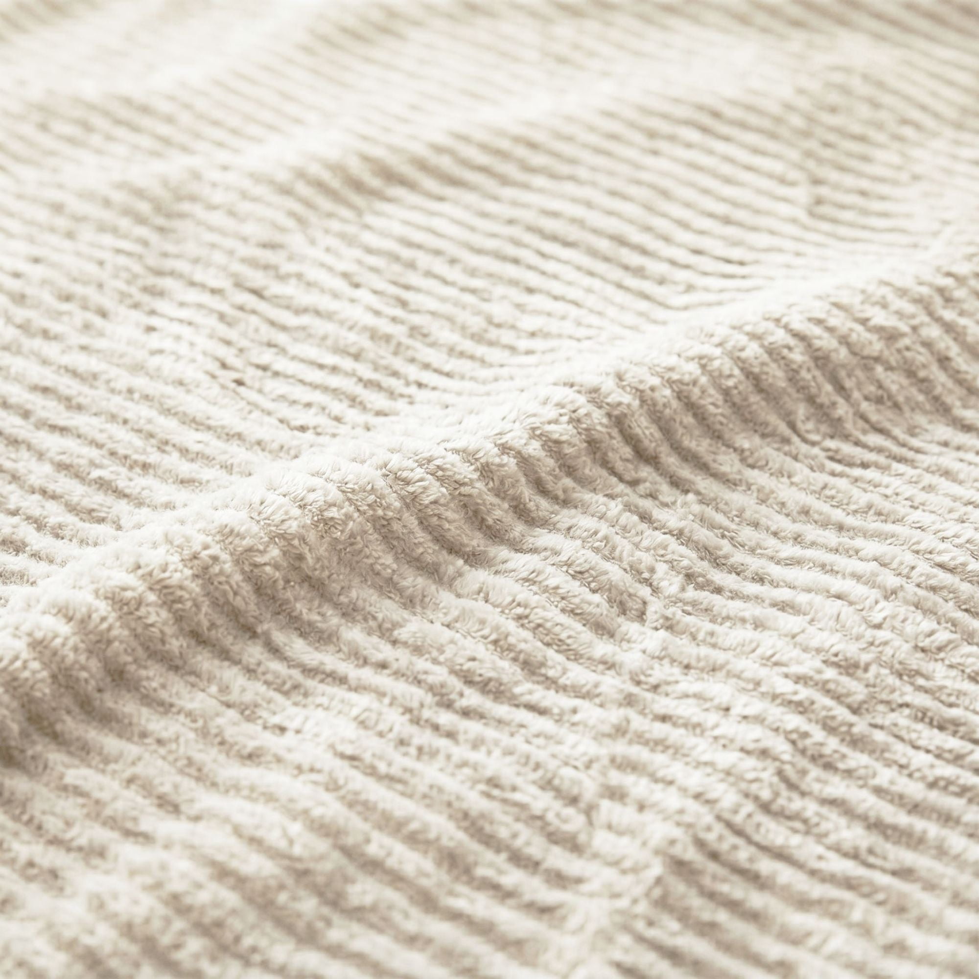 Superior Kacey Ribbed Fluffy Fleece Blanket, King Size, Ivory