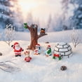 thumbnail image 4 of Bfogop Christmas Resin Figurines 7 Pcs, Xmas Mini Resin Figures Ornaments, Miniature Christmas Decor Santa Claus Xmas Tree Snowman for Holiday Party Table Home Indoor Decoration, 4 of 6