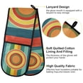 thumbnail image 2 of Yayeee Double Oven Mitt Kitchen Heat Resistant Baking 35" x7" Quilted Glove, Colorful Stripes, 2 of 6