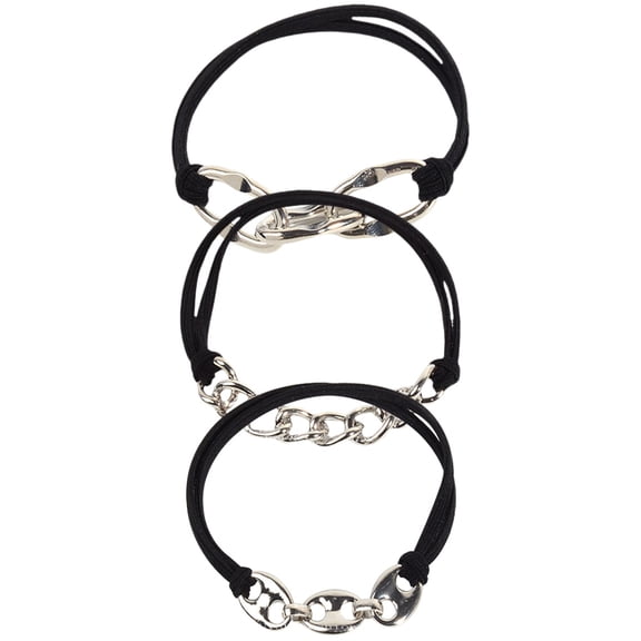 LOLIPPYY 3pcs Metal Hair Ties for Women Hair Accessories Worn as Bracelet Everyday Wearing