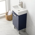 thumbnail image 6 of Design Element Stella 16.5” Bathroom Vanity in Blue with Porcelain white Vanity Top Freestanding or Wall Mounted, 6 of 13