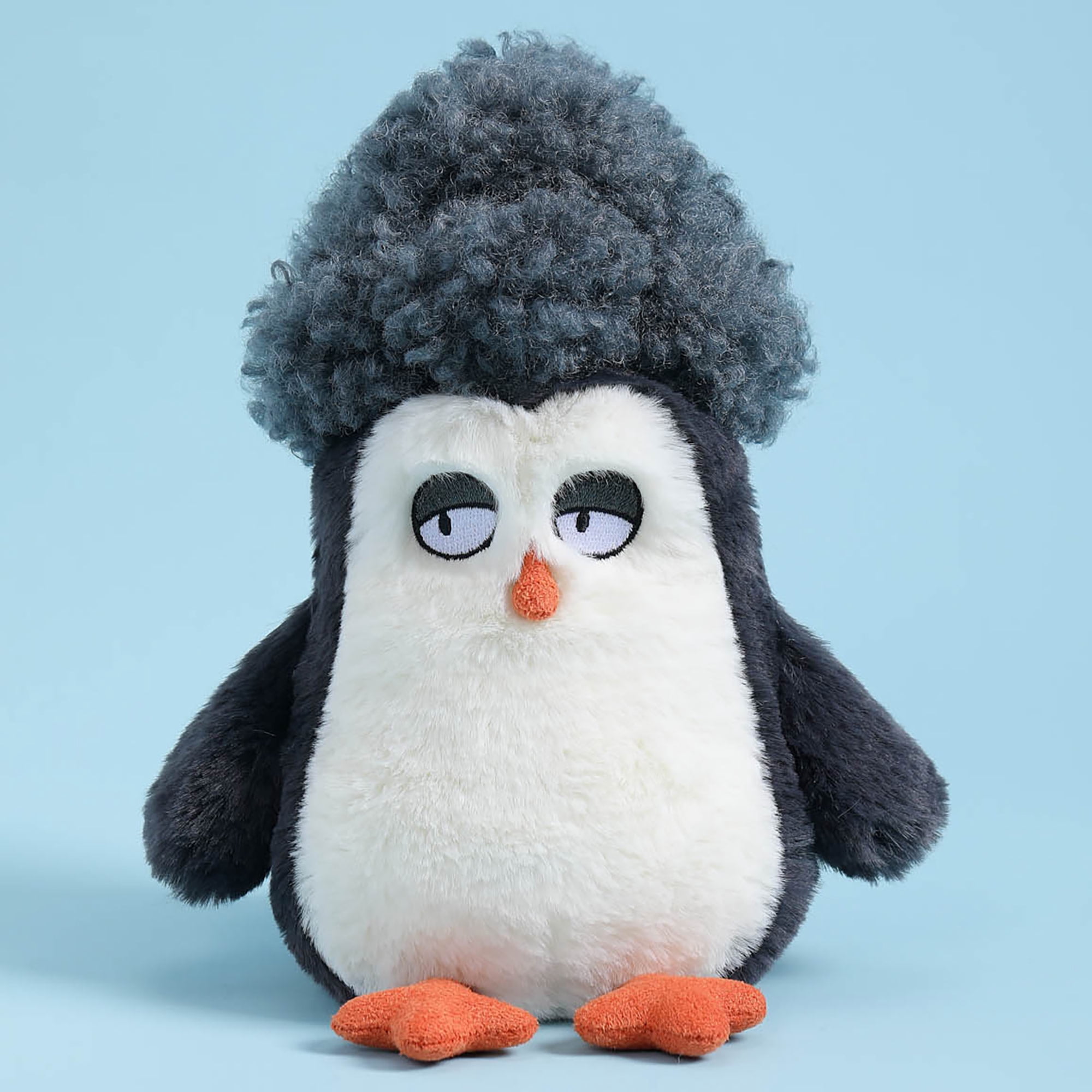 McHugs: Ocean Series - Afro Hair Penguin - 7" Black &White Stuffed Animal Plush, Soft Weighted Cuddle Toy, Cozy Comfort Companion, Baby-Toddler-Kids