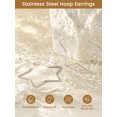 thumbnail image 6 of KeyStyle 18K White Gold Plated Large Hoop Earrings for Women Hypoallergenic Stainless Steel Hoops 90mm Christmas Birthday Anniversary Jewelry Gifts, 6 of 11