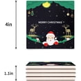 thumbnail image 3 of FMSHPON Merry Christmas Santa Claus Set of 6 Coaster for Drinks, Absorbent Ceramic Stone Coasters Cup Mat with Cork Base for Home Kitchen Room Coffee Table Bar Decor, 3 of 4