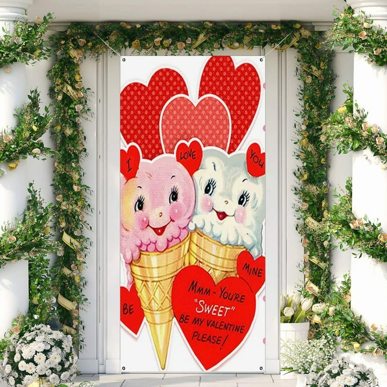 Woxinda Valentines Day Decor Valentine S Door Er Decoration Creative Background Front Com