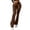 *Brown, variant on Women's High Waist Faux Leather Flare Pants,Button Fly Stretch Bootcut Bell Bottom Pants For Women,Ladies Y2K Streetwear Party Trousers with Pockets,Brown,XS-2XL