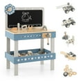 thumbnail image 1 of Gymax Ensemble d'Outils de Jeu en Bois pour Enfants, Établi, Table d'Atelier, Jeu d'Imitation avec Outils, 1 of 10