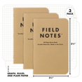 thumbnail image 2 of Memo Books Field Notes Original Kraft, paquete de 3, 48 páginas, 2 of 6