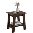 thumbnail image 2 of Royalbelle Walnut Color End Table with Double Storage Shelves, Small Space Side Table, 2 of 5