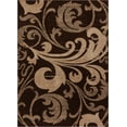 thumbnail image 7 of Melanie Floral Brown & Beige Modern Geometric Comfy Casual Fleur-de-Lis Hand Carved Area Rug 8x10 8x11 ( 7'10" x 9'10" ) Easy to Clean Stain Resistant Contemporary Thick Soft Plush Living Dining Room, 7 of 7