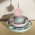thumbnail image 2 of Cat Turntable Toy Interactive Funny Feather Circular Turntable Kitten Toys for Cats Kittens Purple Blue, 2 of 5