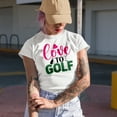 thumbnail image 2 of Love to Golf with a Heart & Clubs in a Bag, Golf Player, Golfing or Golfer Themed Merch Gift, Tan T-Shirt, S, 2 of 5