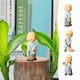 thumbnail image 1 of Figura de resina de monje zen - Adorno marrón de escritorio • Estatua monacha monacha / Decoración de casa y oficina • Decoración de bonsái y mesa de té • Regalo de meditación, 1 of 7