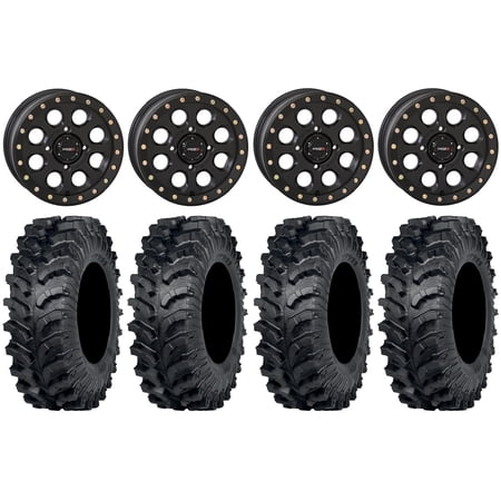 System 3 SB-7 15 Wheels Black (5+2) 32 MT911 Tires Can-Am Commander Maverick Renegade Outlander Defender