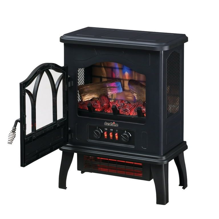 Duraflame® 3D Infrared Quartz Electric Fireplace Stove Heater, Black -  Walmart.com