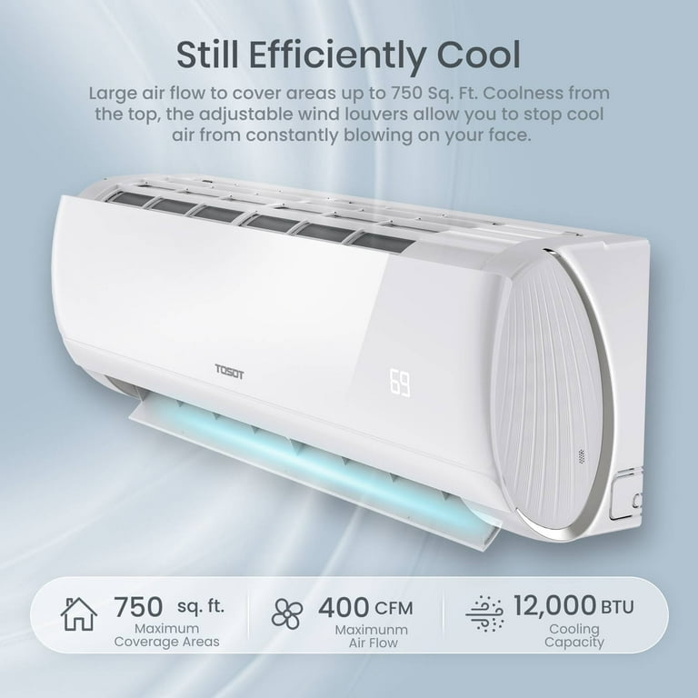 TOSOT 12,000 BTU Mini-Split Air Conditioner, Wifi Enabled Ductless