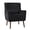 Black, variant on PAPROOS Modern Upholstered Chenille Accent Chairs Comfy Armchair Reading Chair with Pillows Solid Wood Leg for Living Room Bedroom Reading Room, Beige