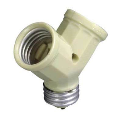 

Leviton Medium Base Single Lamp Holder to Twin Lampholder