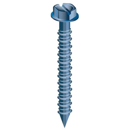 CobraTap 682W Concrete Screw, 1/4 in x 2-1/4 in, 1-1/4 in Min Embed, Temper Steel, Cobra Coat
