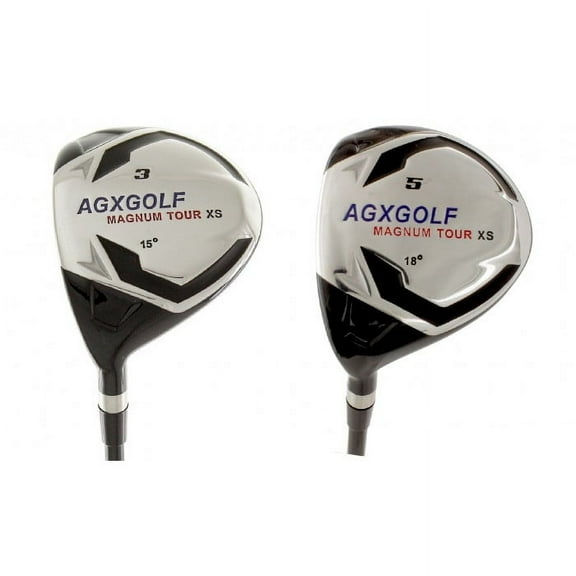 Ladies Left Hand Petite Length Magnum 3 & 5 Fairway Woods Set (15, 18 Degree): w/Ladies Flex Graphite Shafts   Head Covers: