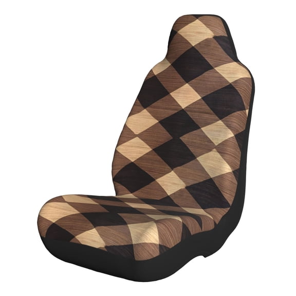 Car Seat Covers Are Protected From Dust And Spillage And Elastic Straps Are Easy To Install For Easy Car Suv Truck Delivery Argyle Plaid Brown_4 1