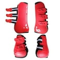 thumbnail image 2 of Botas de tendón de caballo PU Tendón Fetlock Guard Macarena Rojo XL, 2 of 8
