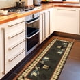 thumbnail image 2 of Ottomanson Machine Washable Non-Slip Rubberback Coffee Cups 2x5 Kitchen Runner Rug, 20" x 59", Olive Green, 2 of 8