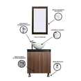 thumbnail image 4 of Mueble Gabinete para Lavamanos de Ovalín para Baño Moderno Minimalista De Piso o Flotante Negro Mate/Nogal Neo Decomobil GAB-6040-NM/NN, 4 of 5