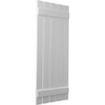 thumbnail image 3 of Ekena Millwork 19 1/2"W x 82"H Americraft Five Board (2 Batten) Exterior Real Wood Spaced Board-n-Batten Shutters (Per Pair), Primed, 3 of 10