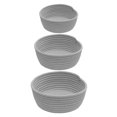 thumbnail image 1 of 3 cestas de cuerda de algodón para artículos diversos, redondas y multiusos para habitación infantil. Gris claro, 1 of 9