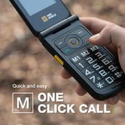 AGM M8 Rugged Basic Flip Phone, 4G Feature Cell Phone, Simple Mobile Phones, Waterproof | Drop-Proof, SOS Side Key, 104dB Powerful Speaker, Large Keypad&Fonts, Dual SIM