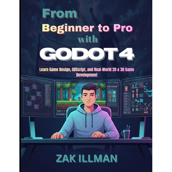 From Beginner to Pro with Godot 4: Learn Game Design, GDScript, and Real-World 2D & 3D Game Development, (Paperback)