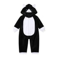 thumbnail image 5 of JIAYUE Baby Romper Plush Fuzzy Long Sleeve Full Zipper Cut Design Hooded Bodysuit for Soft Wear, 5 of 5