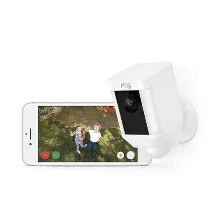 Ring - Spotlight Cam Wired (Plug-In)- White - White