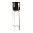 thumbnail image 6 of CosmoLiving by Cosmopolitan 39", 46"H Dome Black Metal Planter with Removable Stand (2 Count), 6 of 13