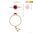 thumbnail image 4 of ANGARA Natural Round Ruby Bolo Ring with Diamond Halo in 14K Rose Gold for Women (Size-5mm) | July Birthstone, Birthday, Anniversary, Jewelry Gift for Women | Natural Ruby Ring, 4 of 9