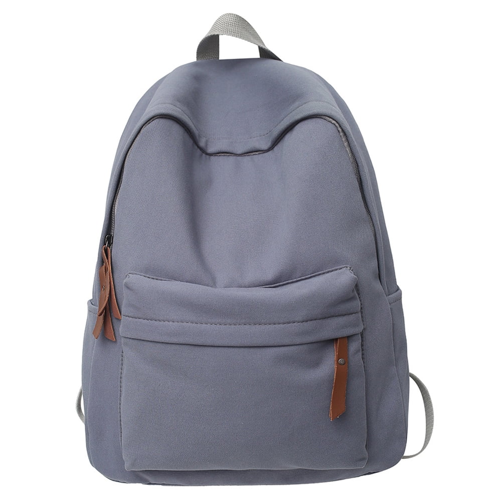 LoyGkgas Unisex Adult Retro Solid Wash Canvas Men Women Backpack