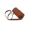 thumbnail image 2 of Retro Crazy Horse Leather Round Barrel Genuine Leather Shoulder Men's Messenger Bag,Brown, 2 of 2