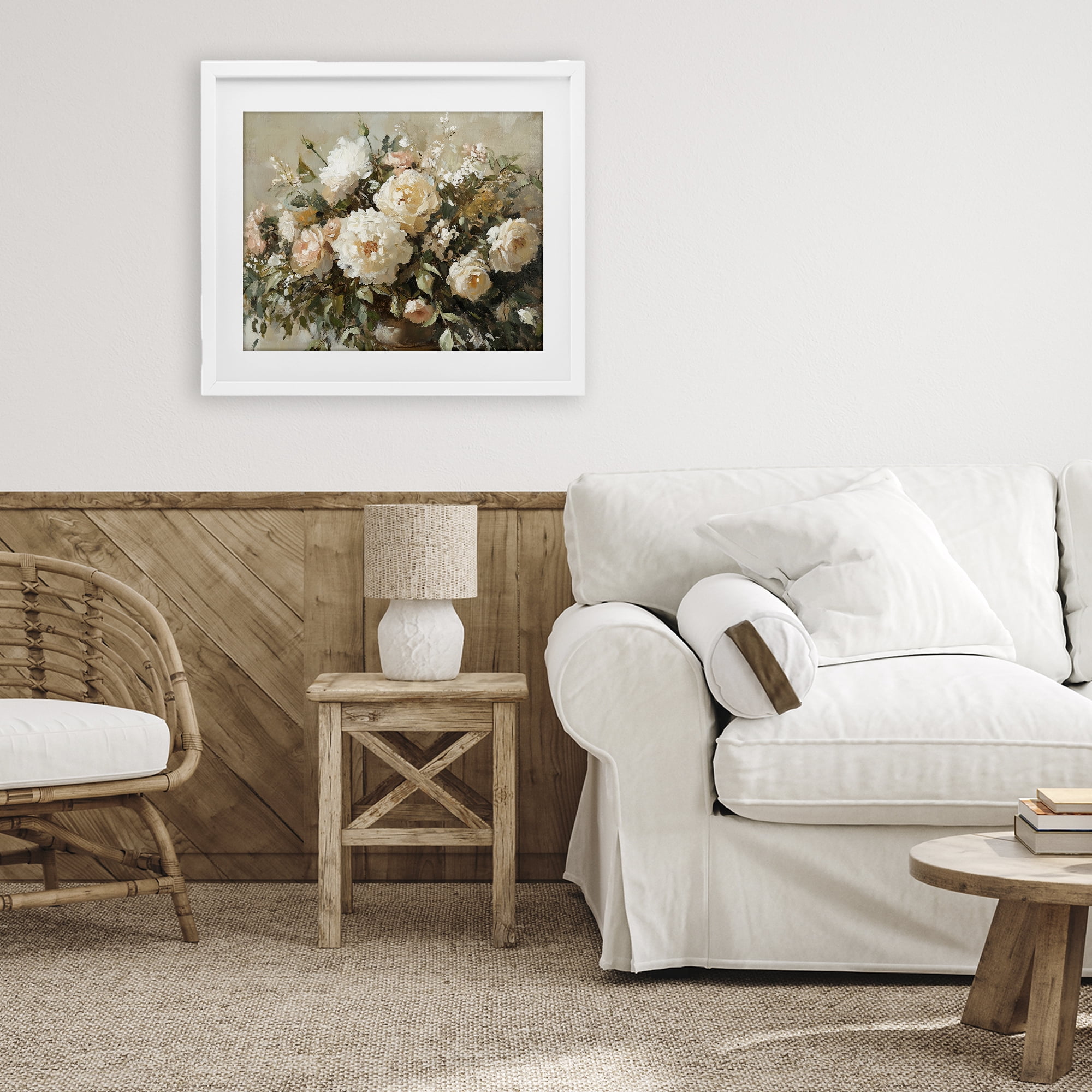 Stupell Industries Secret Garden Arrangement White Framed Print Under Glass, design by Heidi Kuntz