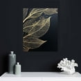 thumbnail image 4 of ONETECH Abstract Leaf Painting Wall Art Modern Aesthetic Picture Landscape Canvas Brown Gold Textured Artwork Framed for Men Bedroom Living Room Bathroom Kitchen Office Home Decor, 4 of 4