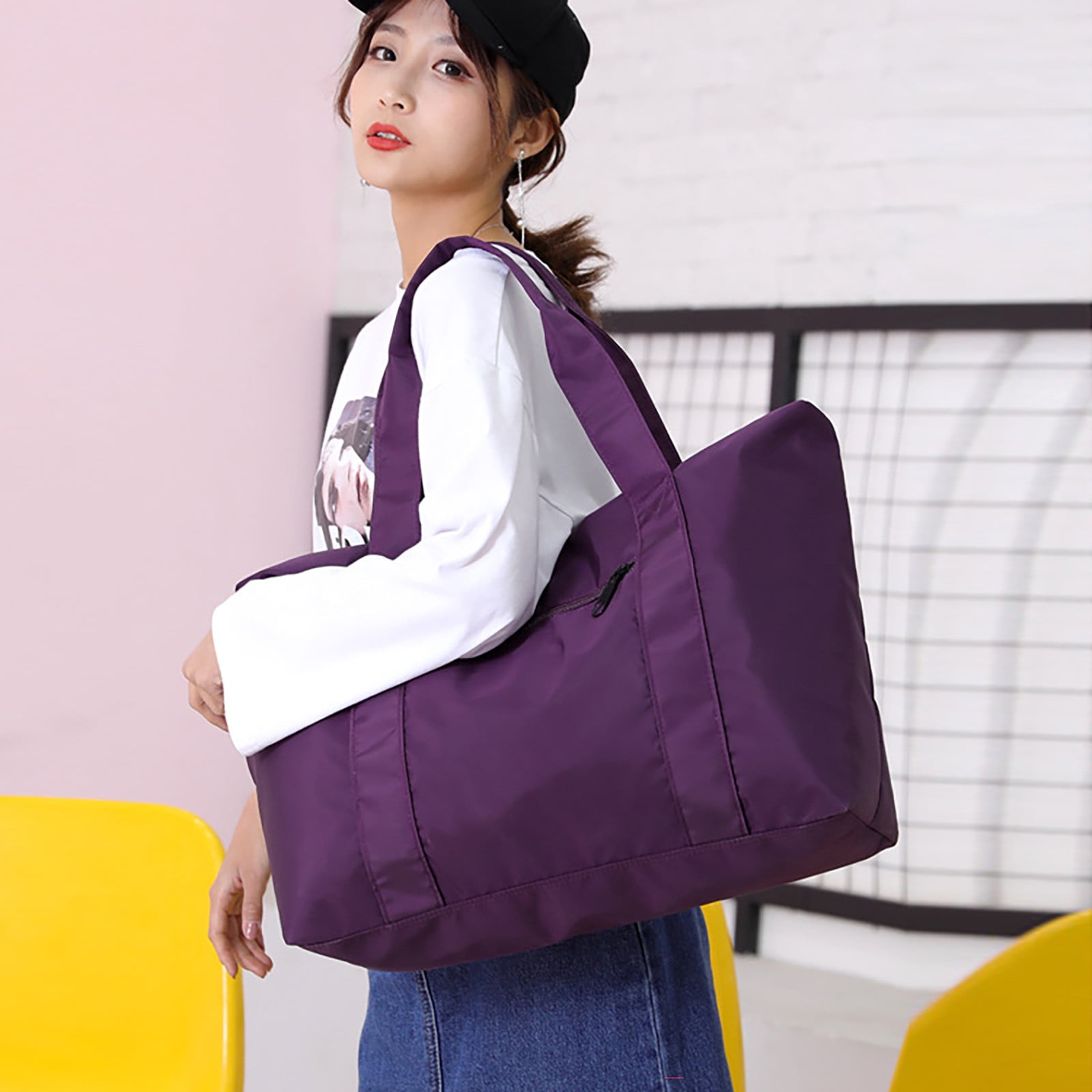 YUHAOTIN Totebag New Nylon Cloth Men's and Women's Portable Large Capacity Travel Shoulder Bag Womens Purses Large Size Tote Womens Purses and Handbags Sets