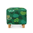 thumbnail image 2 of SCRAWLGOD St. Patrick's Day Shamrock Heart Spot Print Dark Green Footstool Cover, Stretchable Ottoman Sofa Cover Non Slip Comfortable Square Furniture Protection for Footrest Sofa, 2 of 7